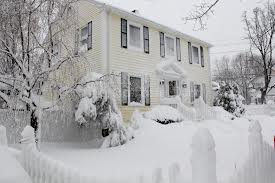 house in snow