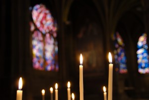 Candles in church