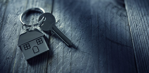 key on house keychain