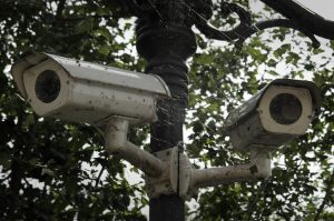 Two Security Cameras (dirty and cobwebs)