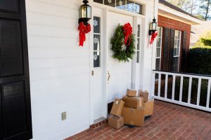 Packages left on front porch, a reminder of holiday security topics